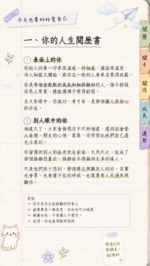 你的人生閱歷書內頁